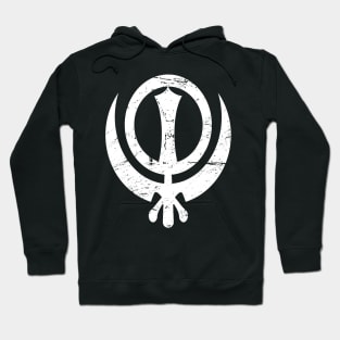 Distressed Sikh Khanda Hoodie